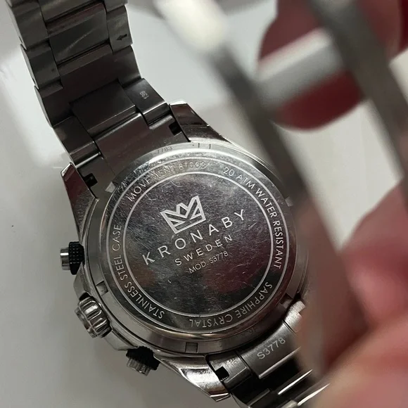 Kronaby Sweden Silver and Black Watch - Picture 2 of 4